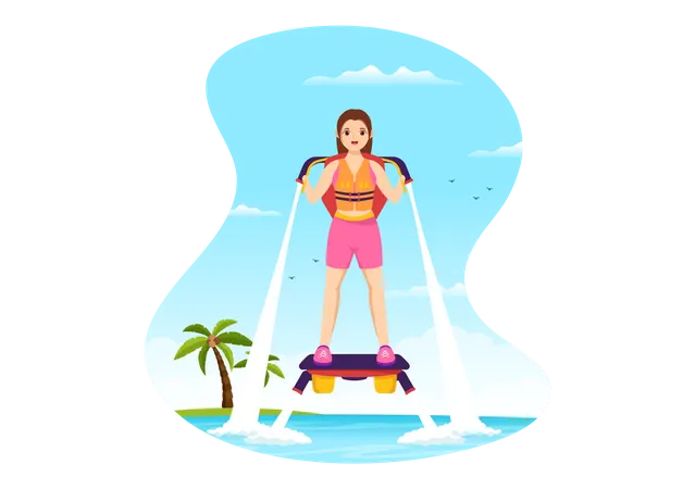 Esporte Flyboard  Ilustração