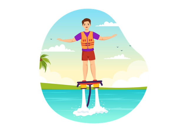 Flyboard Sport  Illustration