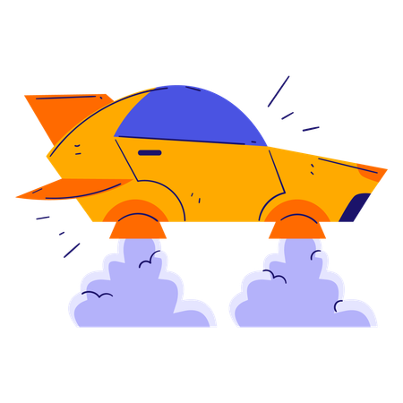 Flying Car  Illustration