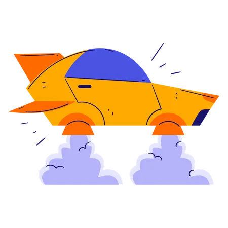 Flying Car  Illustration