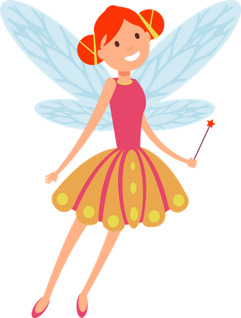 Flying fairies with wings  Illustration