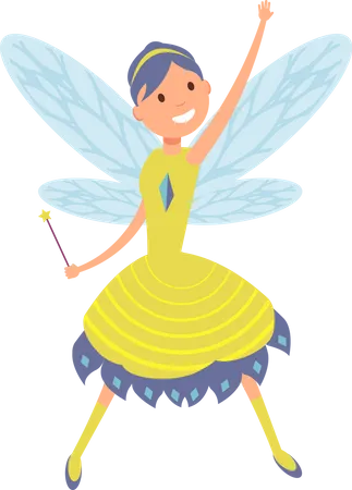 Flying Fairy Girls  Illustration