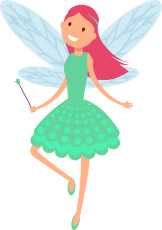 Flying Fairy Girls  Illustration