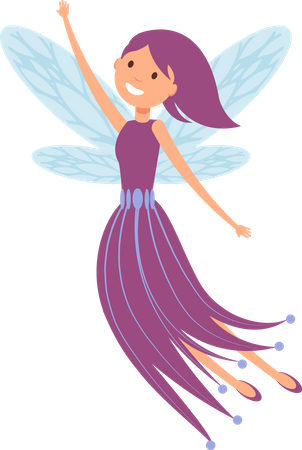 Flying Fairy Girls  Illustration