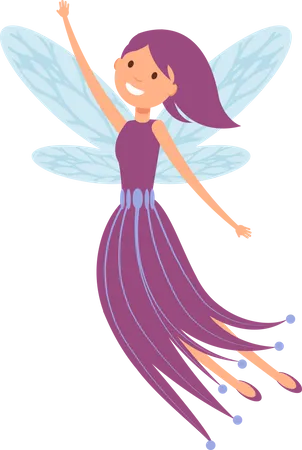 Flying Fairy Girls  Illustration