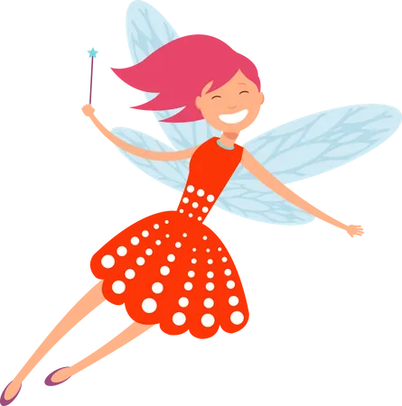 Flying fairy girls with angle wings  Illustration