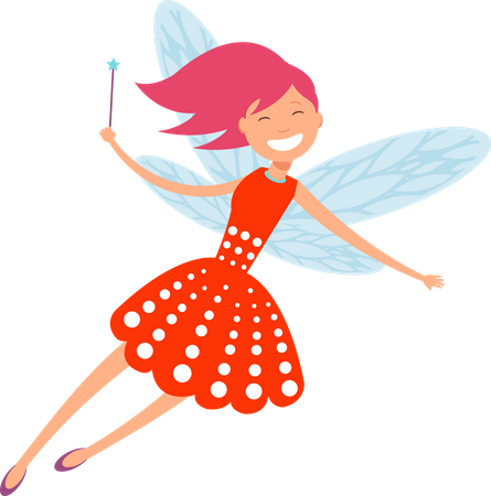 Flying fairy girls with angle wings  Illustration