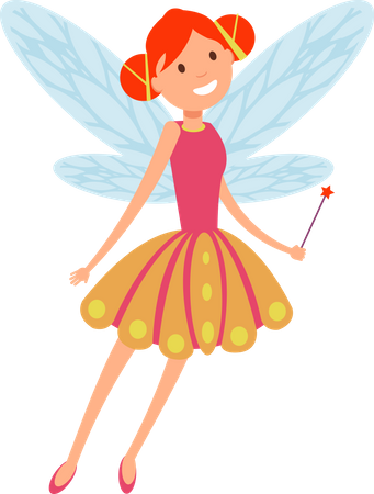 Flying fairy girls with angle wings  Illustration