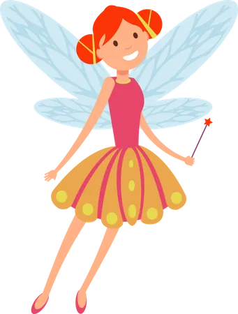 Flying fairy girls with angle wings  Illustration