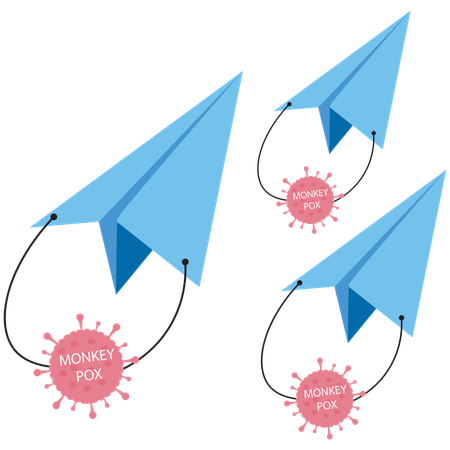 Flying money pox  Illustration