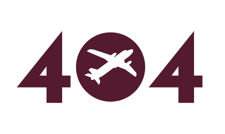 Flying plane error 404 flash message  Illustration