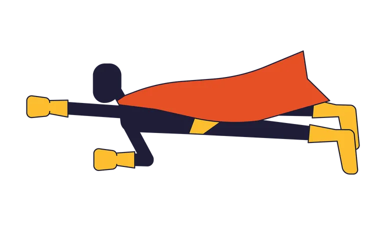 Flying superhero  Illustration