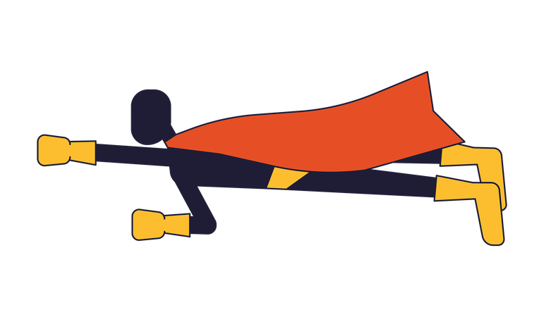 Flying superhero  Illustration