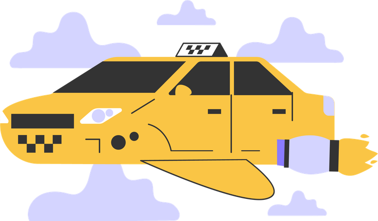 Flying taxi  Illustration