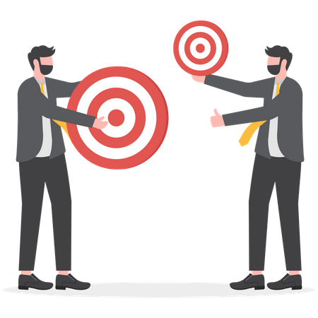 Focus on business target  Illustration