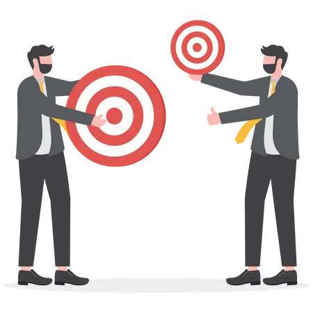 Focus on business target  Illustration