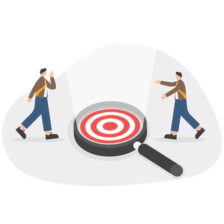 Focus on business target  Illustration