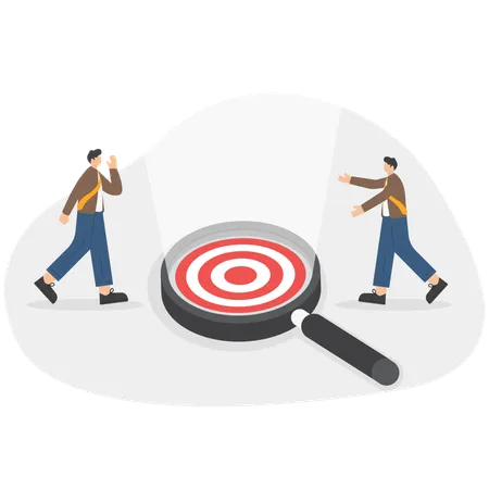 Focus on business target  Illustration