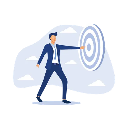 Focus on business target  Illustration