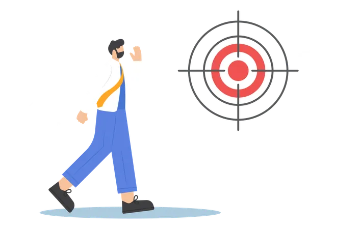 Focus on business target  Illustration