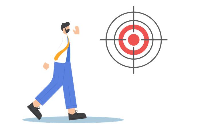 Focus on business target  Illustration