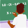 solving math problem illustration free download