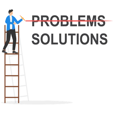 Focusing On Solutions Not On Problems Concept Illustration