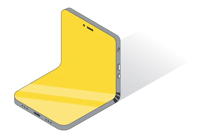 Foldable smartphone  Illustration