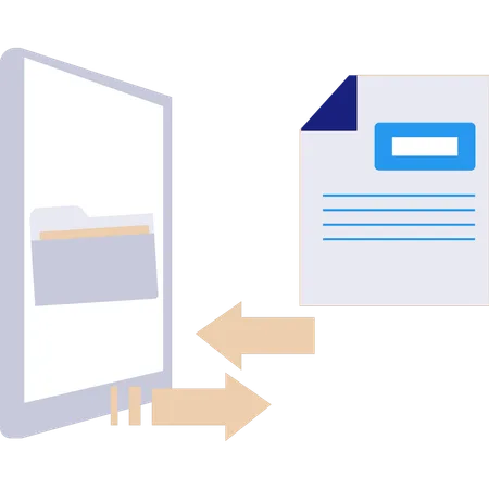 Folder data is converted to a file  Illustration