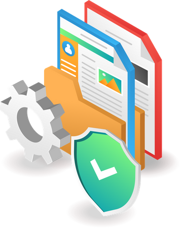 Folder data security  Illustration