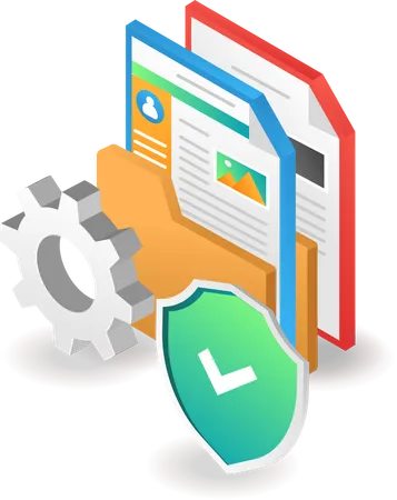 Folder data security  Illustration