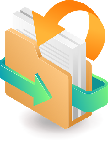 Folder data transfer Illustration