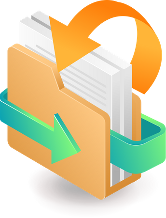 Folder data transfer  Illustration