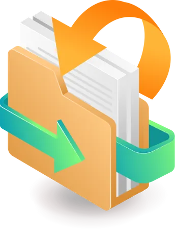 Folder data transfer  Illustration