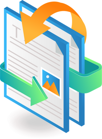 Folder data transfer  Illustration