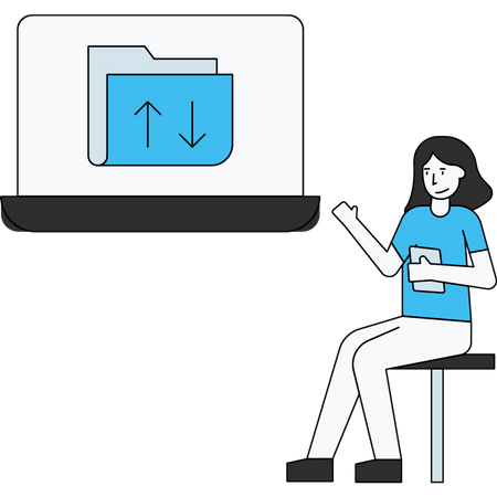 Folder data transfer  일러스트레이션