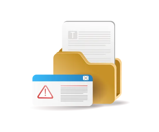 Folder data warning window  Illustration