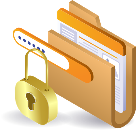 Folder file security key password  Illustration