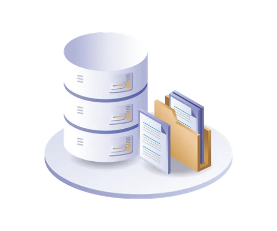 Folder in the database server  Illustration