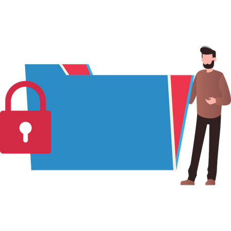 Folder Lock  Illustration