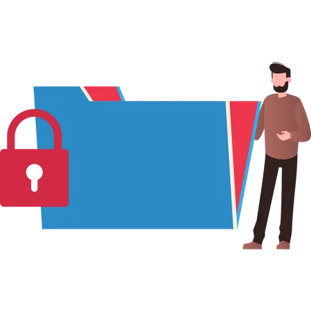 Folder Lock  Illustration