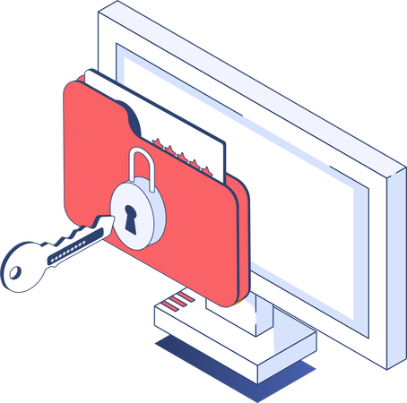 Folder lock  イラスト