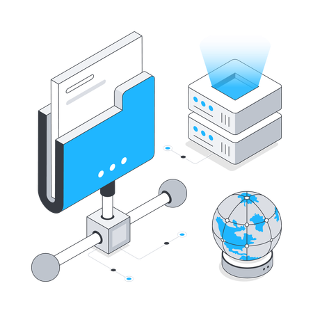 Folder network  Illustration