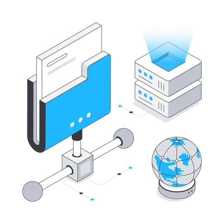 Folder network  Illustration