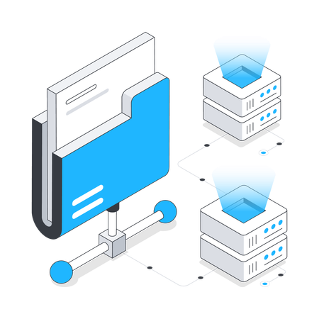 Folder Networking  Illustration