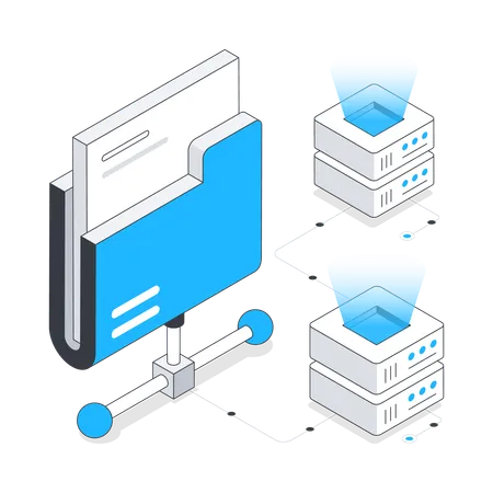 Folder Networking  Illustration