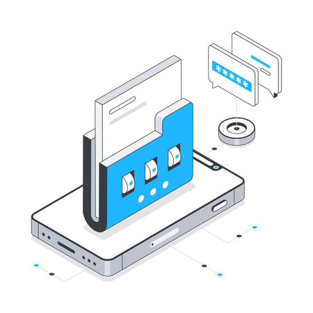 Folder Password  イラスト