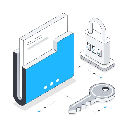 Folder Security  Illustration