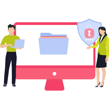Folder security  イラスト
