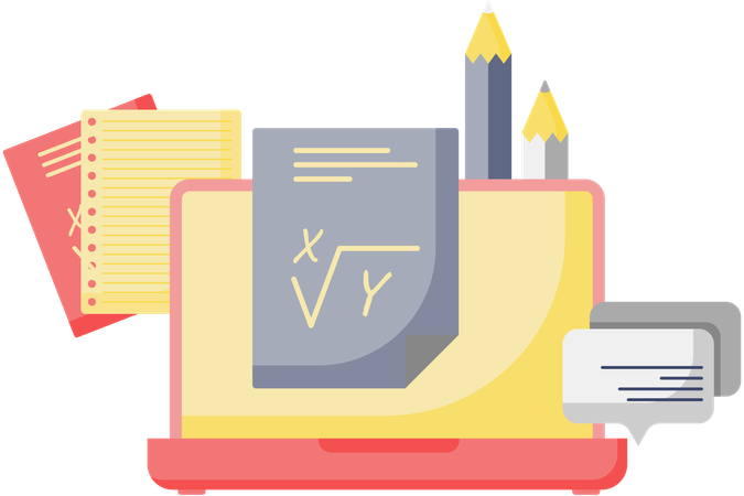 Folha de matemática  Ilustração